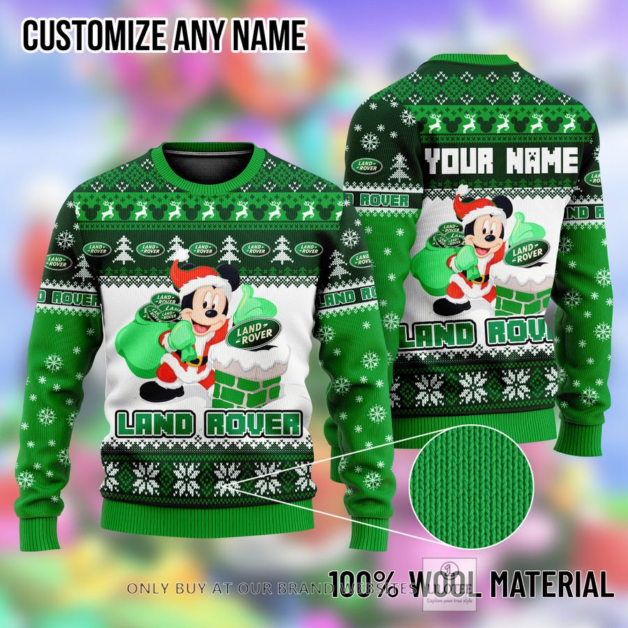 Personalized Mickey Mouse Land Rover Ugly Christmas Sweater - LIMITED EDITION 8