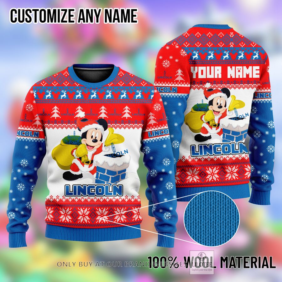 Personalized Mickey Mouse Lincoln Ugly Christmas Sweater - LIMITED EDITION 8