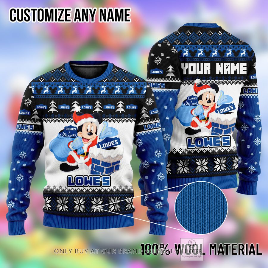 Personalized Mickey Mouse Lowe's Ugly Christmas Sweater - LIMITED EDITION 8