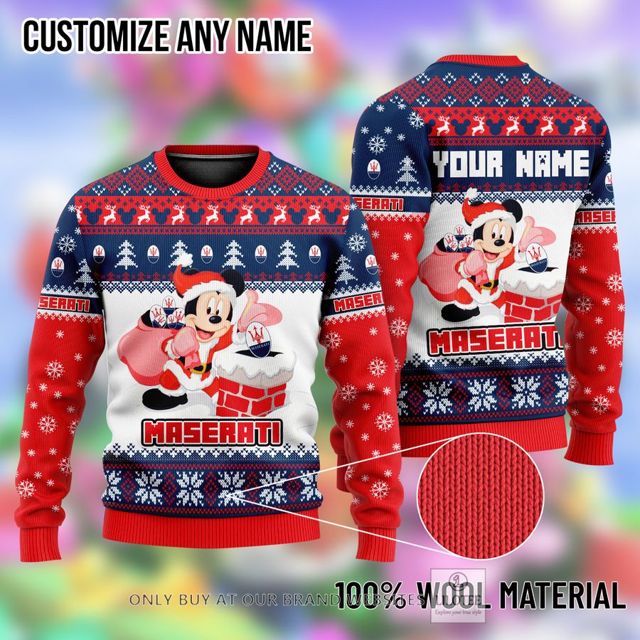 Personalized Mickey Mouse Maserati Ugly Christmas Sweater - LIMITED EDITION 9