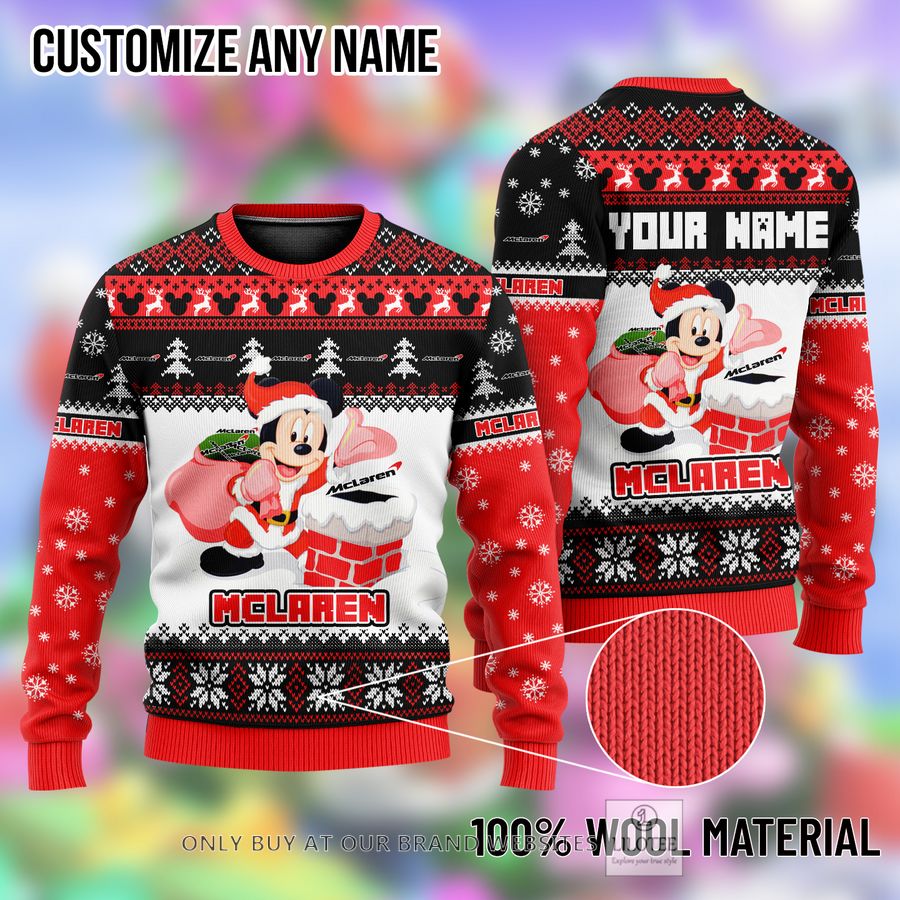 Personalized Mickey Mouse McLaren Ugly Christmas Sweater - LIMITED EDITION 8