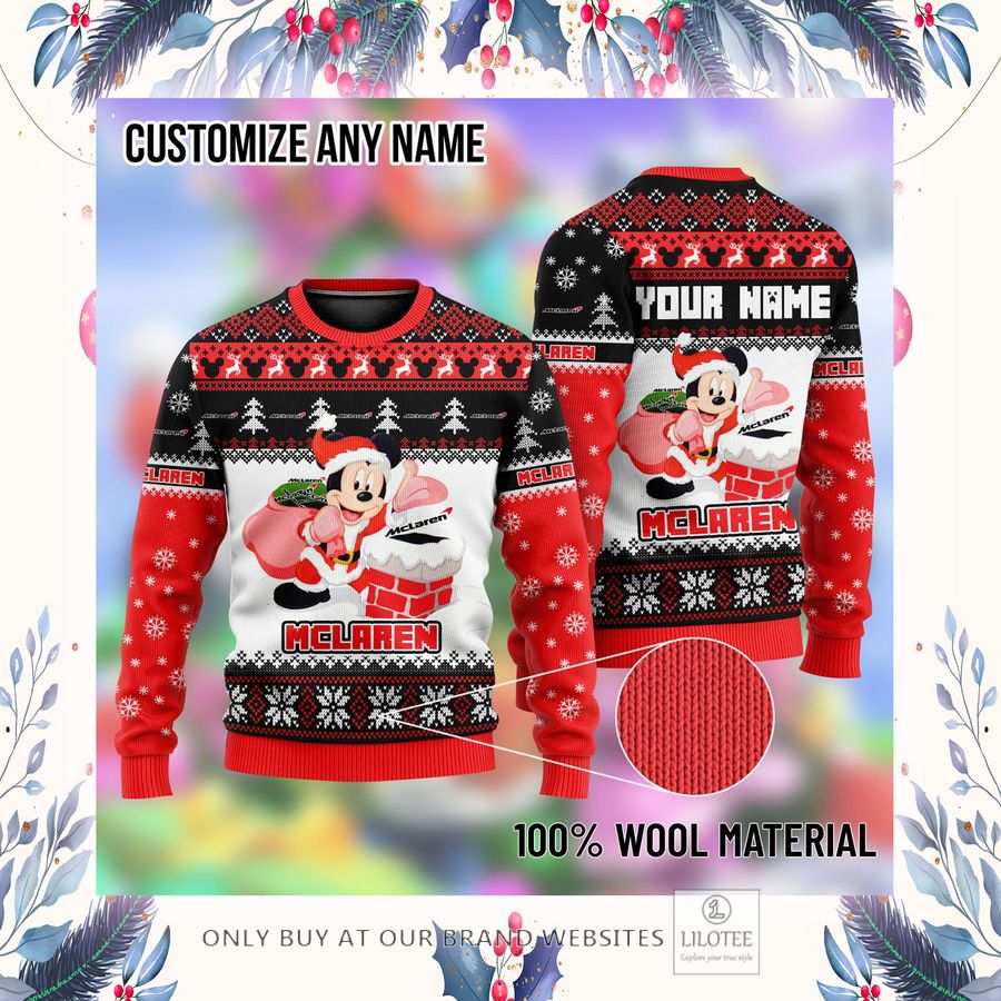 Personalized Mickey Mouse McLaren Ugly Christmas Sweater - LIMITED EDITION 4 Personalized Mickey Mouse McLaren Ugly Christmas Sweater - LIMITED EDITION - Image 4
