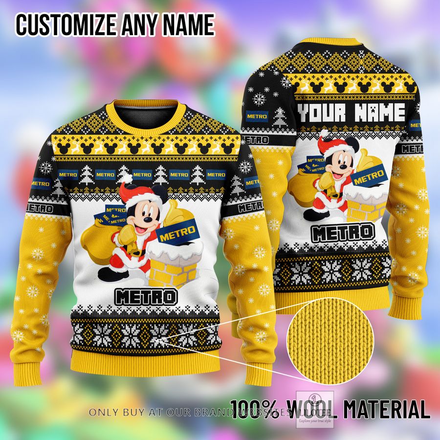 Personalized Mickey Mouse Metro Ugly Christmas Sweater - LIMITED EDITION 9
