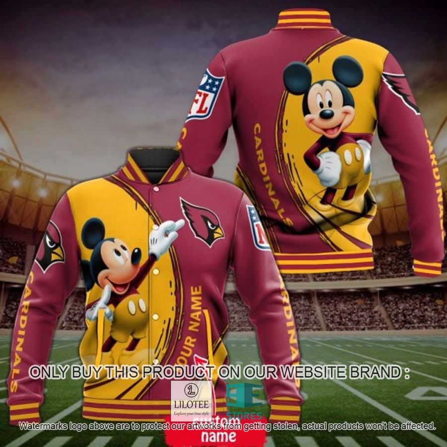 Personalized Mickey Mouse NFL Arizona Cardinals Baseball Jacket - LIMITED EDITION 2