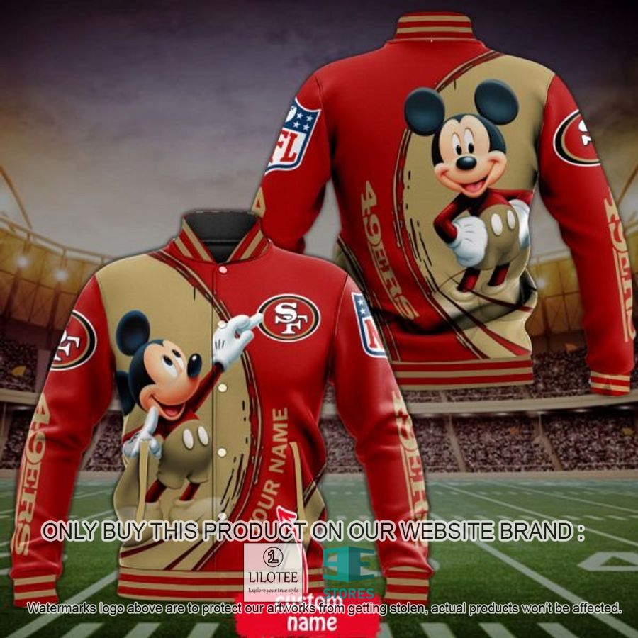Personalized Mickey Mouse NFL San Francisco 49Ers Baseball Jacket - LIMITED EDITION 3