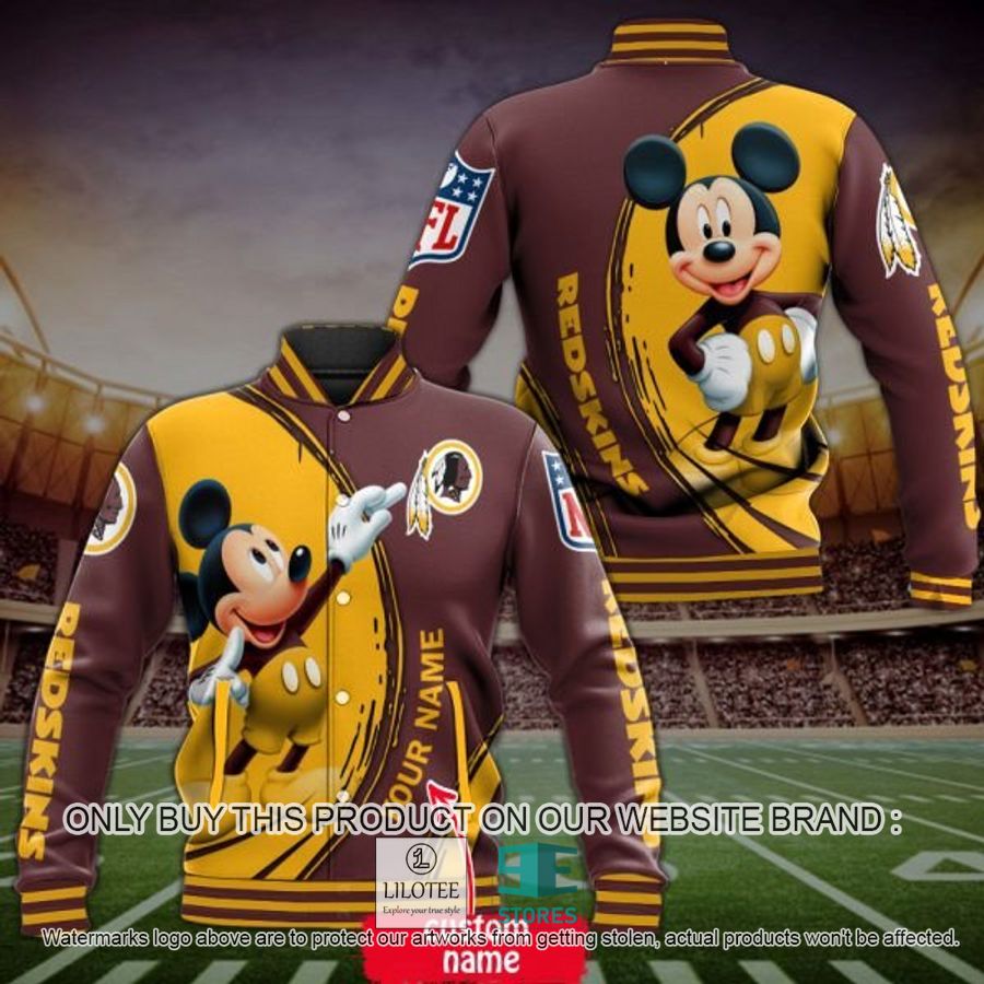 Personalized Mickey Mouse NFL Washington Redskins Baseball Jacket - LIMITED EDITION 2
