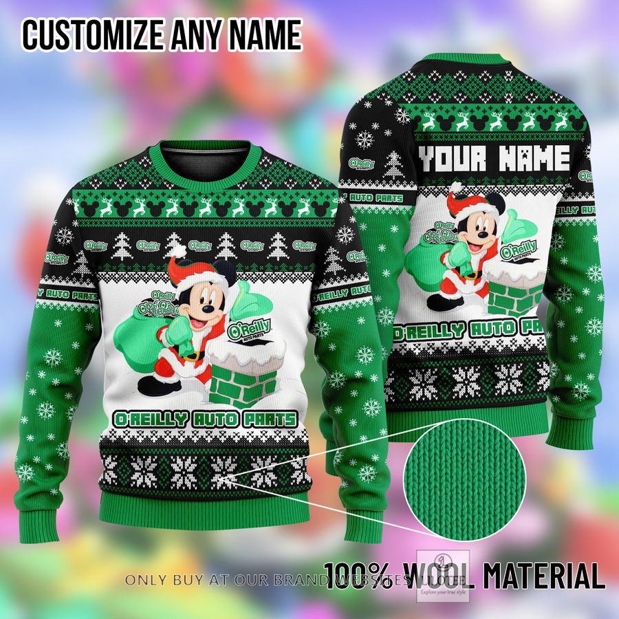 Personalized Mickey Mouse O'Reilly Auto Parts Ugly Christmas Sweater - LIMITED EDITION 8