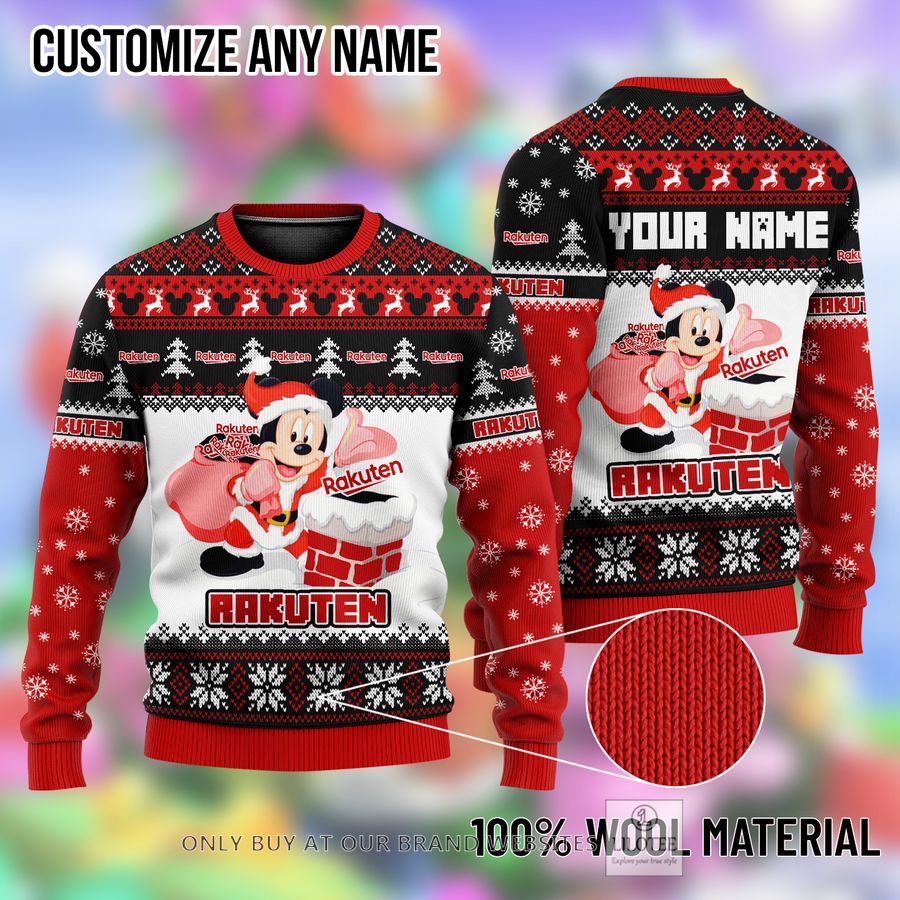 Personalized Mickey Mouse Rakuten Ugly Christmas Sweater - LIMITED EDITION 8