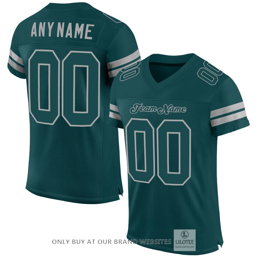 Personalized Midnight Green Midnight Green-Gray Football Jersey - LIMITED EDITION 16