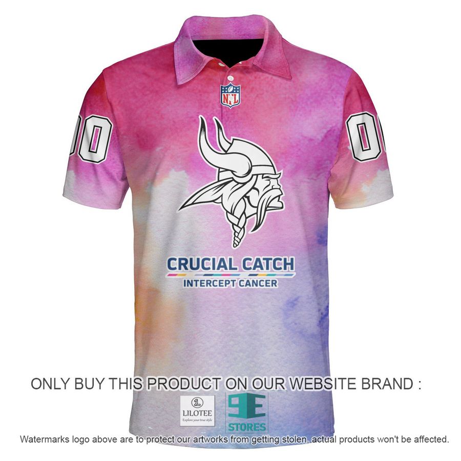 Personalized Minnesota Vikings Crucial Catch Polo Shirt 5