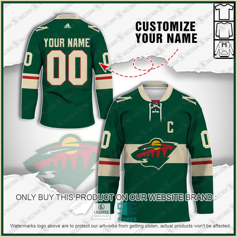 Personalized Minnesota Wild NHL Hockey jersey 7