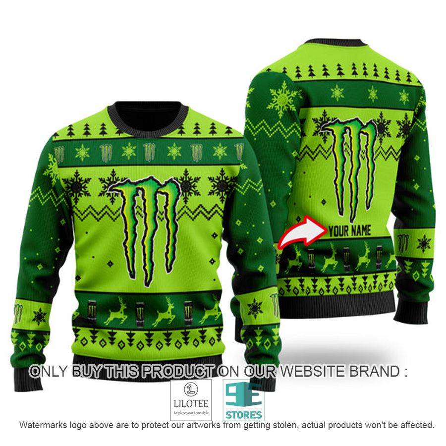 Personalized Monster Energy Ugly Christmas Sweater - LIMITED EDITION 9