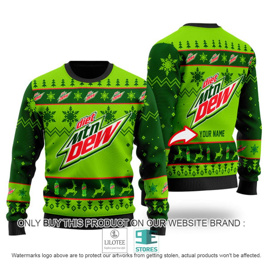 Personalized Mountain Dew Ugly Christmas Sweater - LIMITED EDITION 9