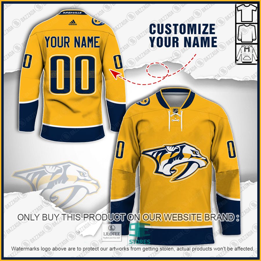 Personalized Nashville Predators NHL Hockey jersey 7