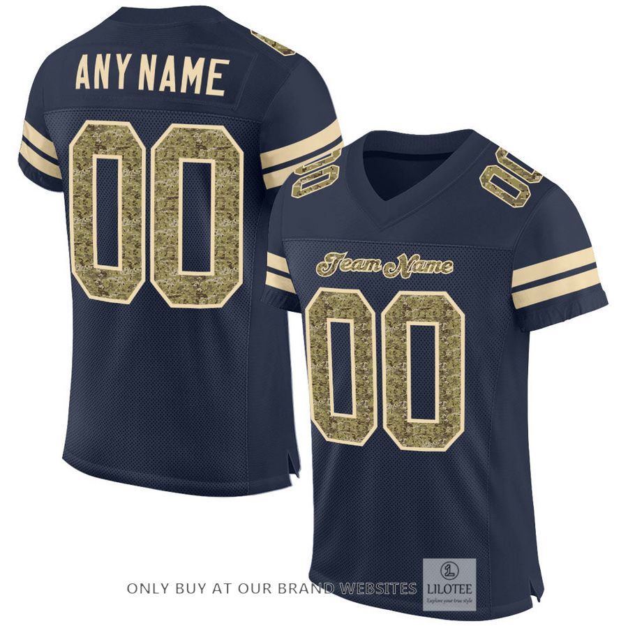 Personalized Navy Camo-Cream Football Jersey - LIMITED EDITION 17