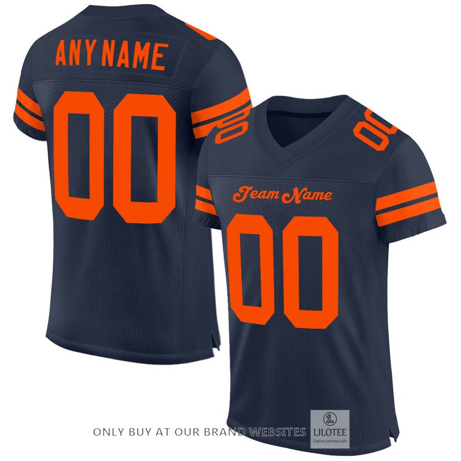 Personalized Navy Orange Football Jersey - LIMITED EDITION 17