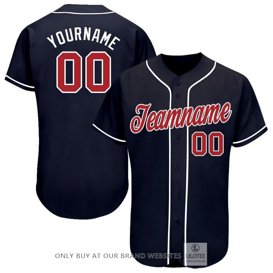 Personalized Navy Red Baseball Jersey - LIMITED EDITION 7
