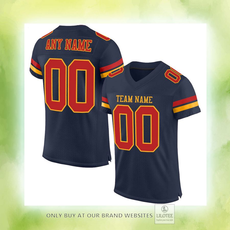 Personalized Navy Scarlet-Gold Football Jersey - LIMITED EDITION 7 Personalized Navy Scarlet-Gold Football Jersey - LIMITED EDITION - Image 7