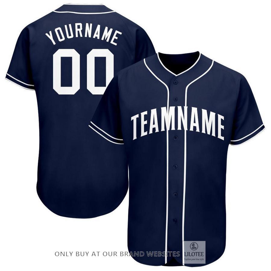 Personalized Navy White Baseball Jersey - LIMITED EDITION 6