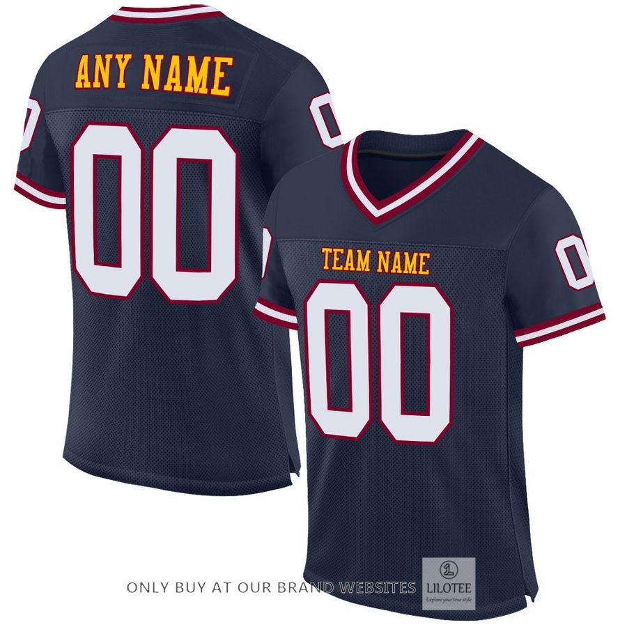 Personalized Navy White-Maroon Football Jersey - LIMITED EDITION 17