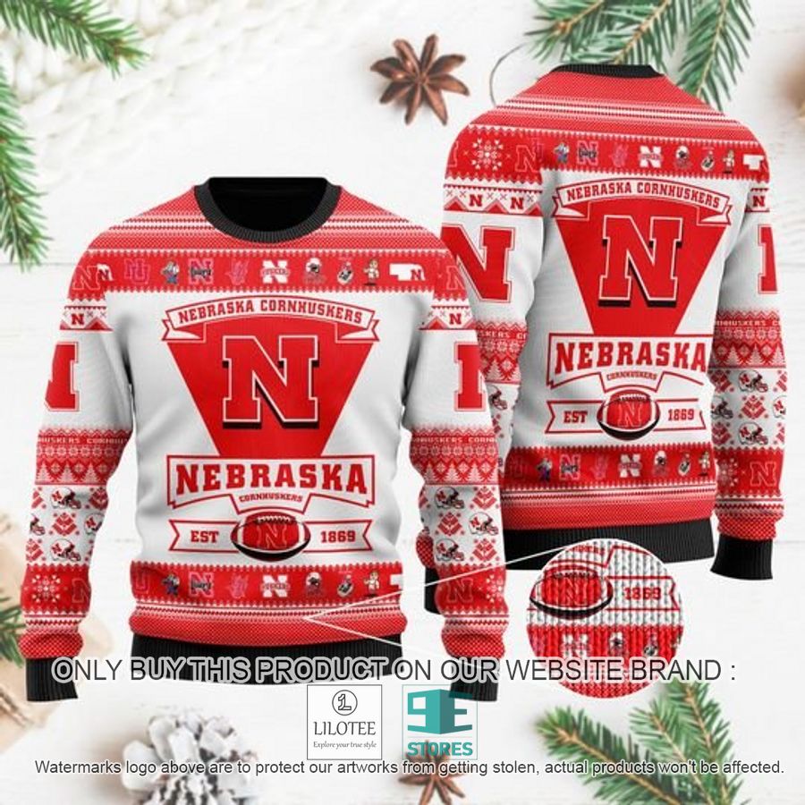 Personalized Nebraska Cornhuskers Football Ugly Chrisrtmas Sweater - LIMITED EDITION 8
