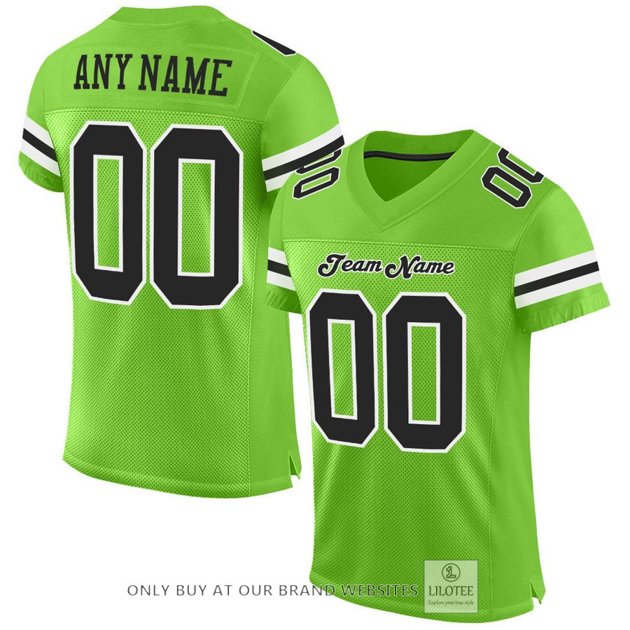 Personalized Neon Green Black-White Football Jersey - LIMITED EDITION 17