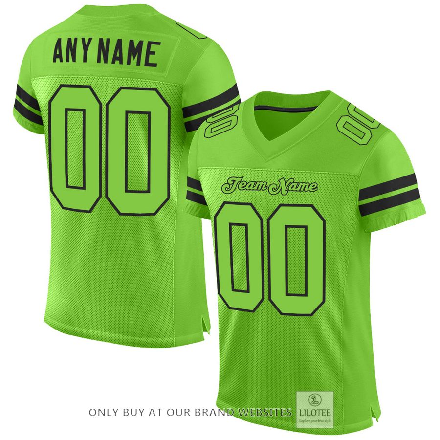 Personalized Neon Green Neon Green-Black Football Jersey - LIMITED EDITION 16