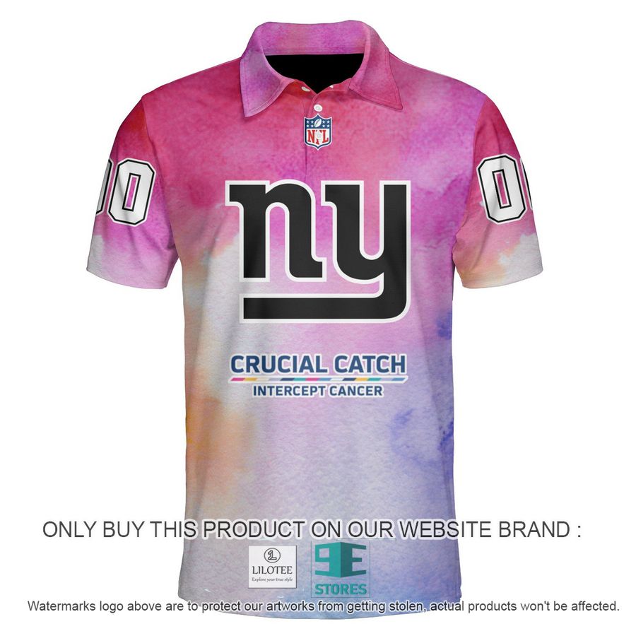 Personalized New York Giants Crucial Catch Polo Shirt 4