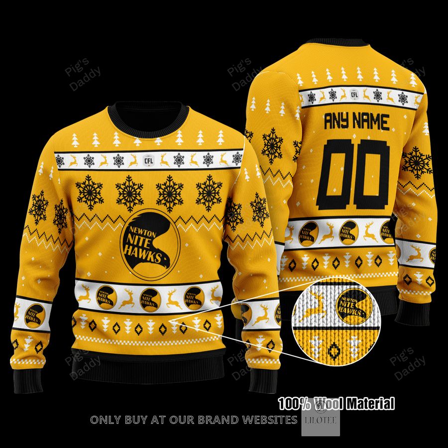 Personalized Newton Nite Hawks Wool Sweater 8