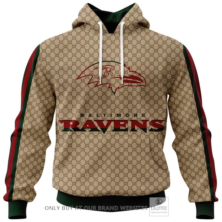 Personalized NFL Baltimore Ravens Gucci Hoodie, Long Pant - LIMITED EDITION 13