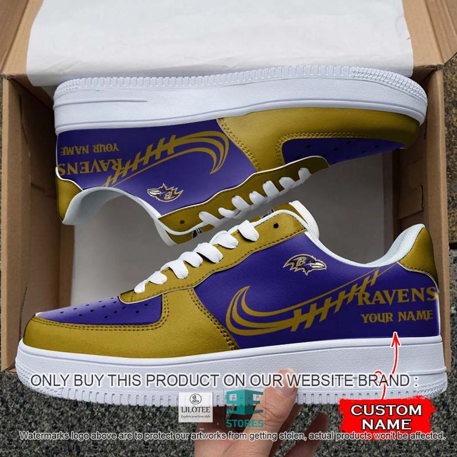 Personalized NFL Baltimore Ravens Nike Air Force 1 Sneaker 6