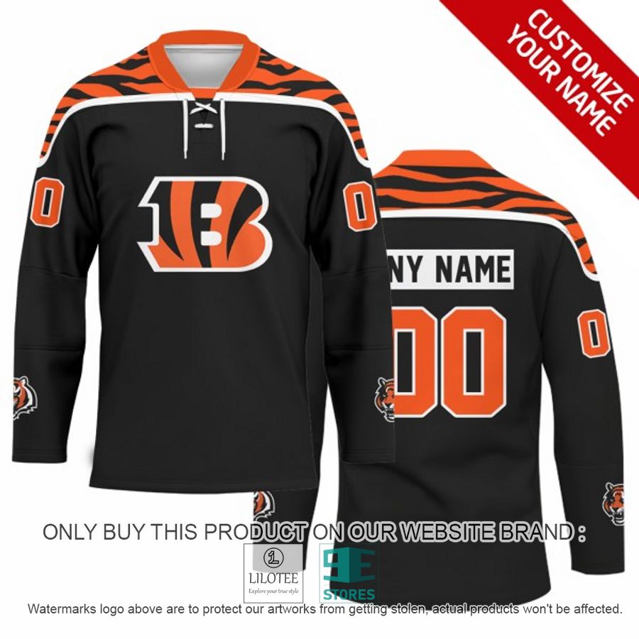 Personalized NFL Cincinnati Bengals Logo Hockey Jersey - LIMITED EDITION 6