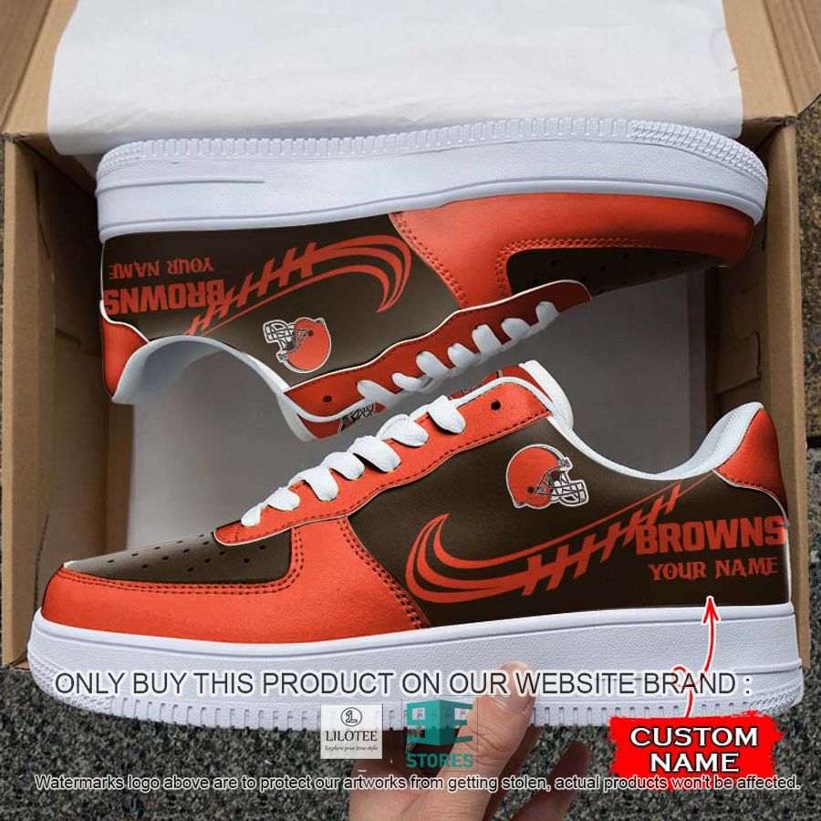 Personalized NFL Cleveland Browns Nike Air Force 1 Sneaker 7