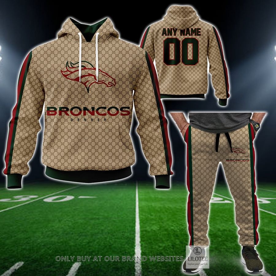 Personalized NFL Denver Broncos Gucci Hoodie, Long Pant - LIMITED EDITION 12