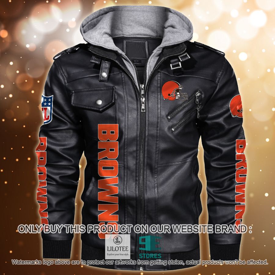 Personalized NFL Horror Characters Cleveland Browns Leather Jacket - LIMITED EDITION 8