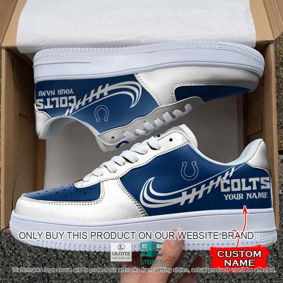 Personalized NFL Indianapolis Colts Nike Air Force 1 Sneaker 7