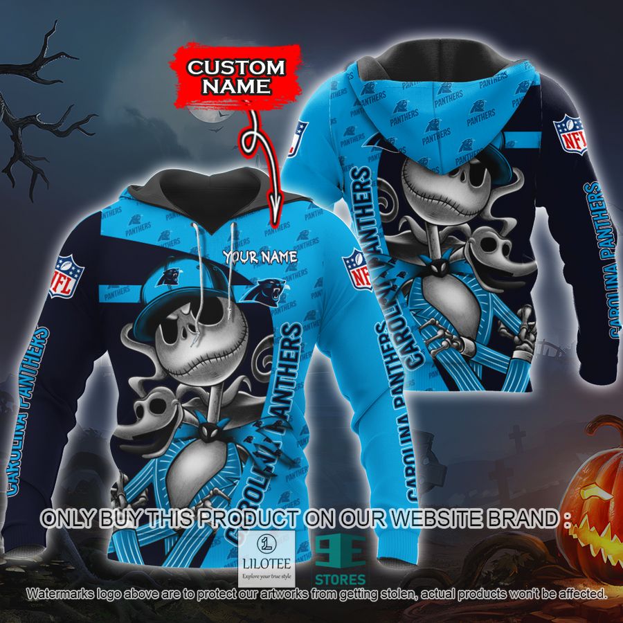 Personalized NFL Jack Skellington Carolina Panthers Shirt, Hoodie - LIMITED EDITION 8