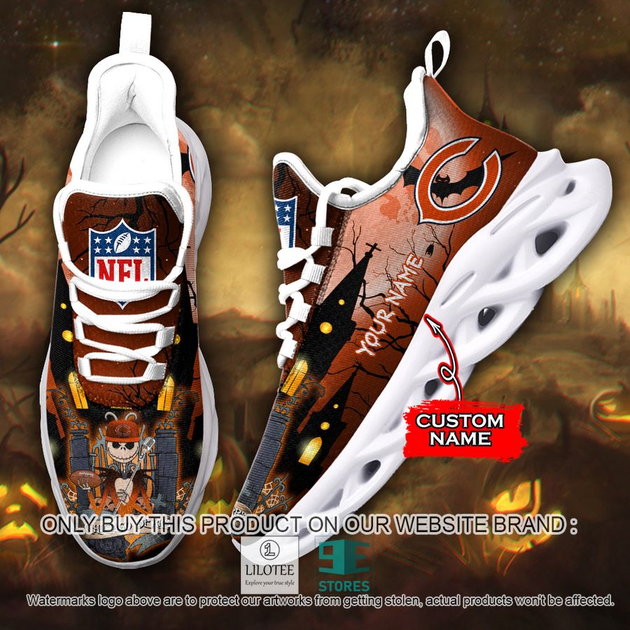 Personalized NFL Jack Skellington Chicago Bears Max Soul Shoes - LIMITED EDITION 8