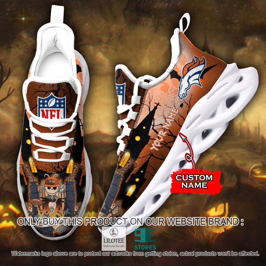 Personalized NFL Jack Skellington Denver Broncos Max Soul Shoes - LIMITED EDITION 9