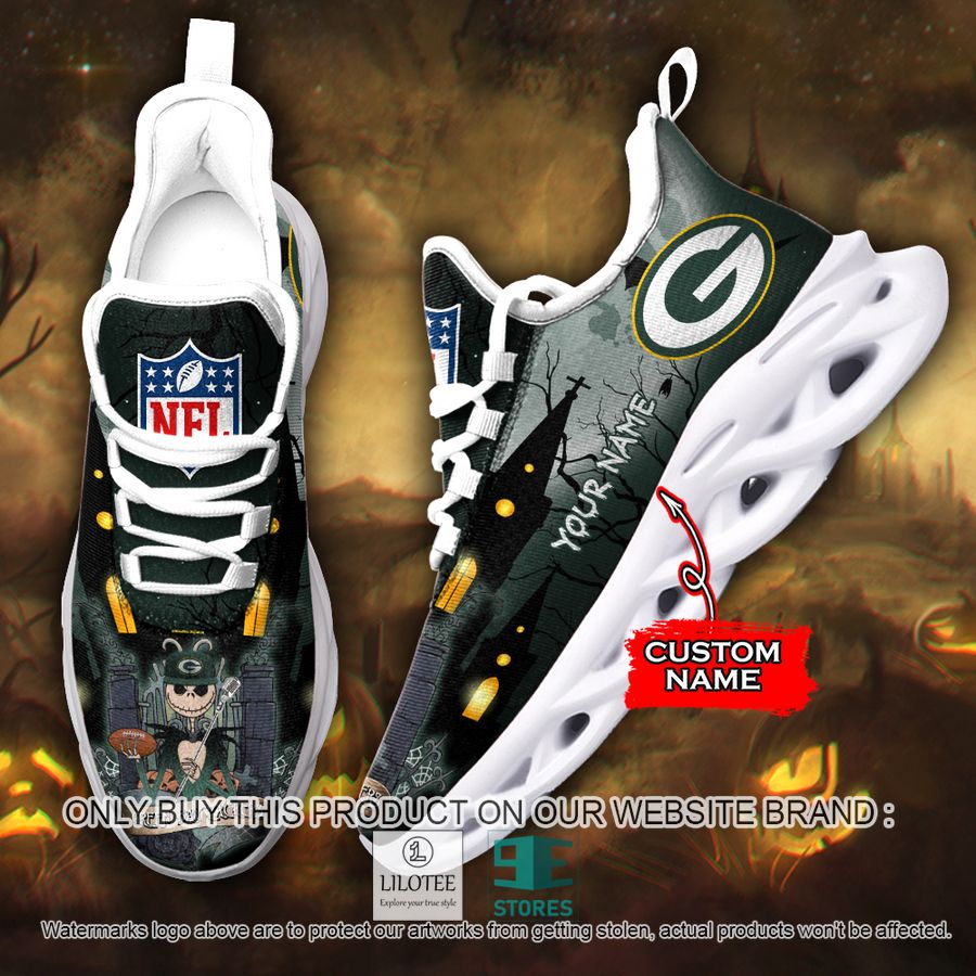Personalized NFL Jack Skellington Green Bay Packers Max Soul Shoes - LIMITED EDITION 9