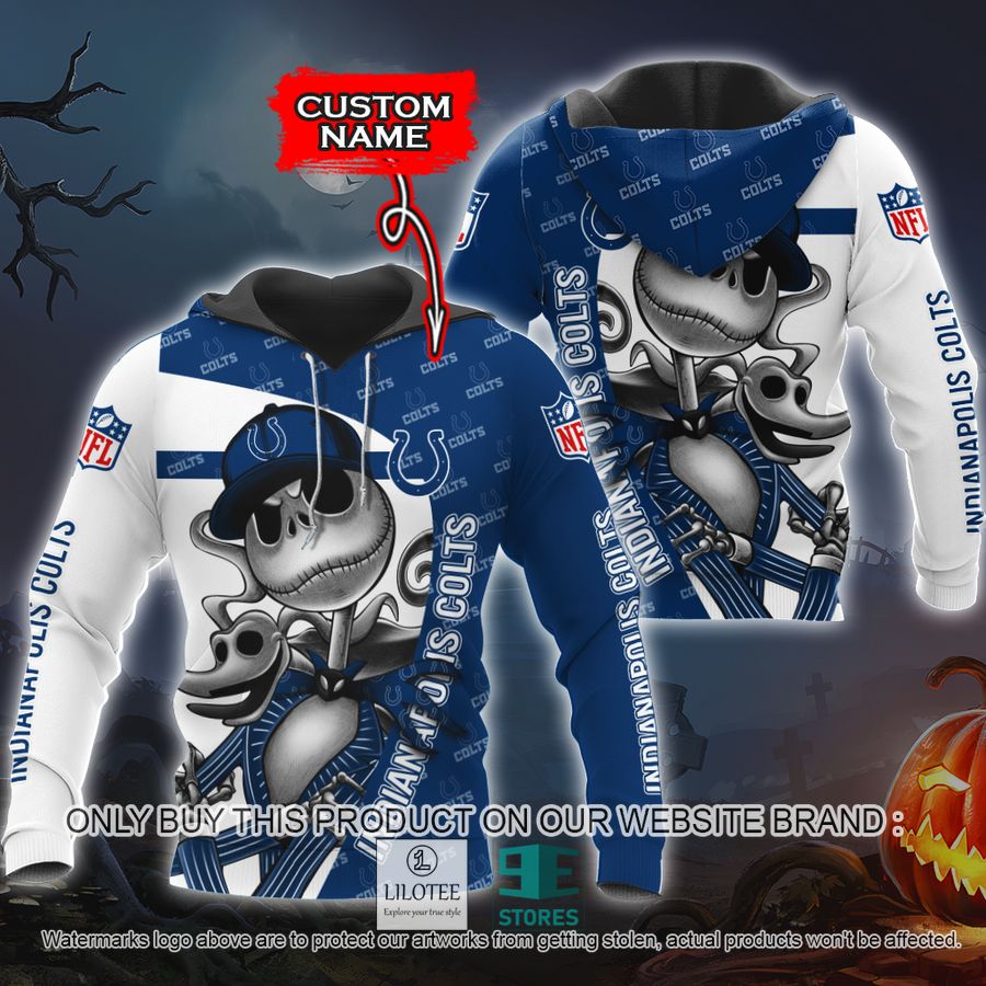 Personalized NFL Jack Skellington Indianapolis Colts Shirt, Hoodie - LIMITED EDITION 9