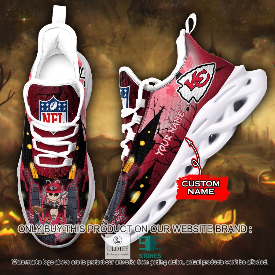 Personalized NFL Jack Skellington Kansas City Chiefs Max Soul Shoes - LIMITED EDITION 9