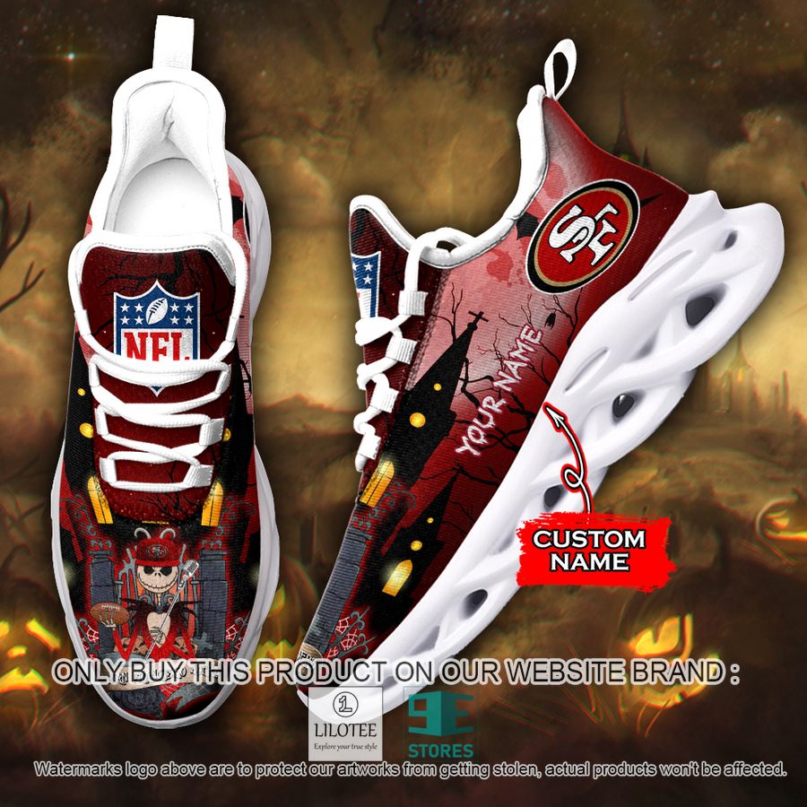 Personalized NFL Jack Skellington San Francisco 49Ers Max Soul Shoes - LIMITED EDITION 8