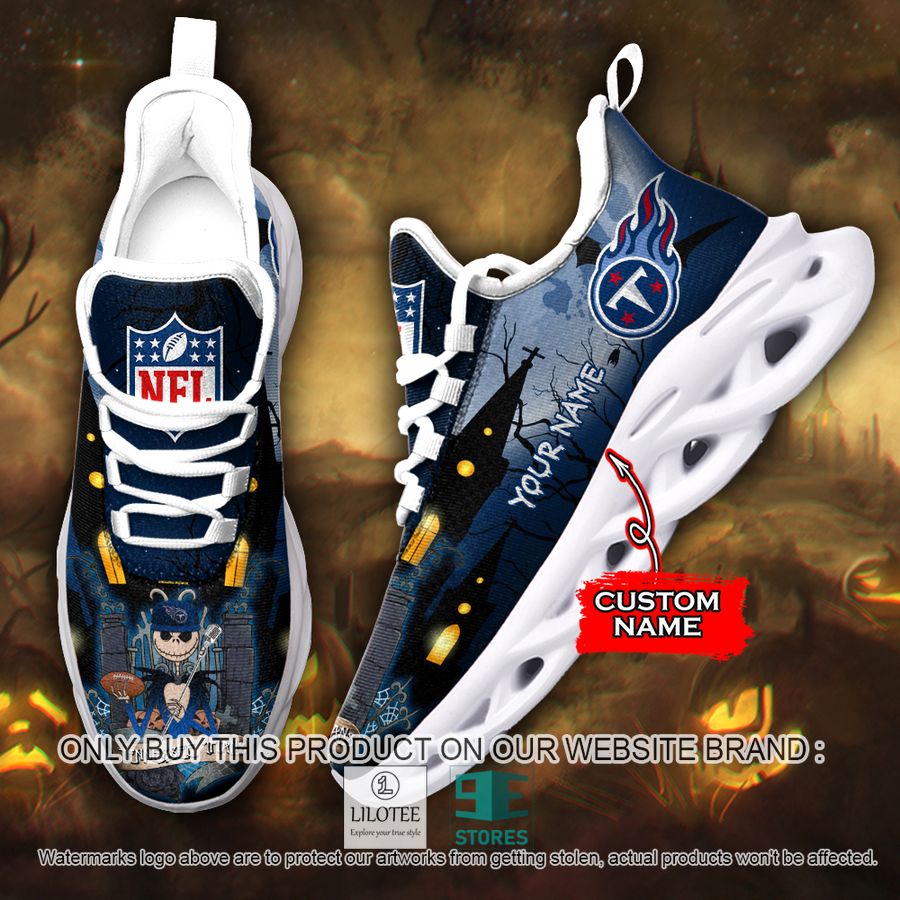 Personalized NFL Jack Skellington Tennessee Titans Max Soul Shoes - LIMITED EDITION 8