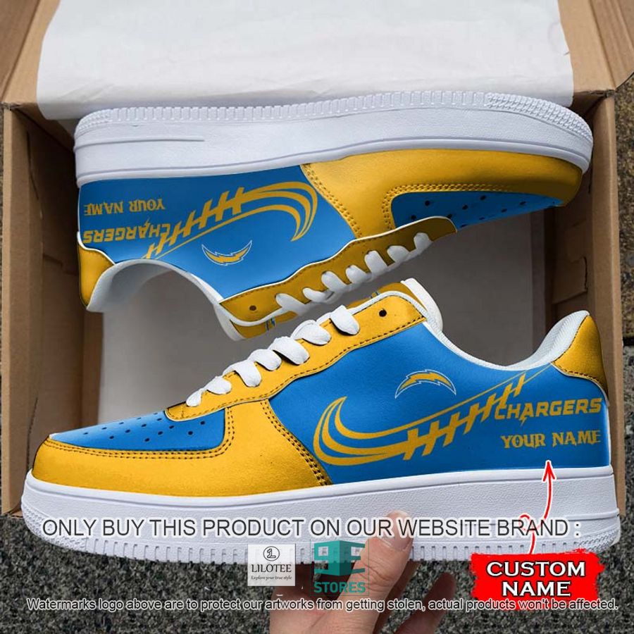 Personalized NFL Los Angeles Chargers Nike Air Force 1 Sneaker 7