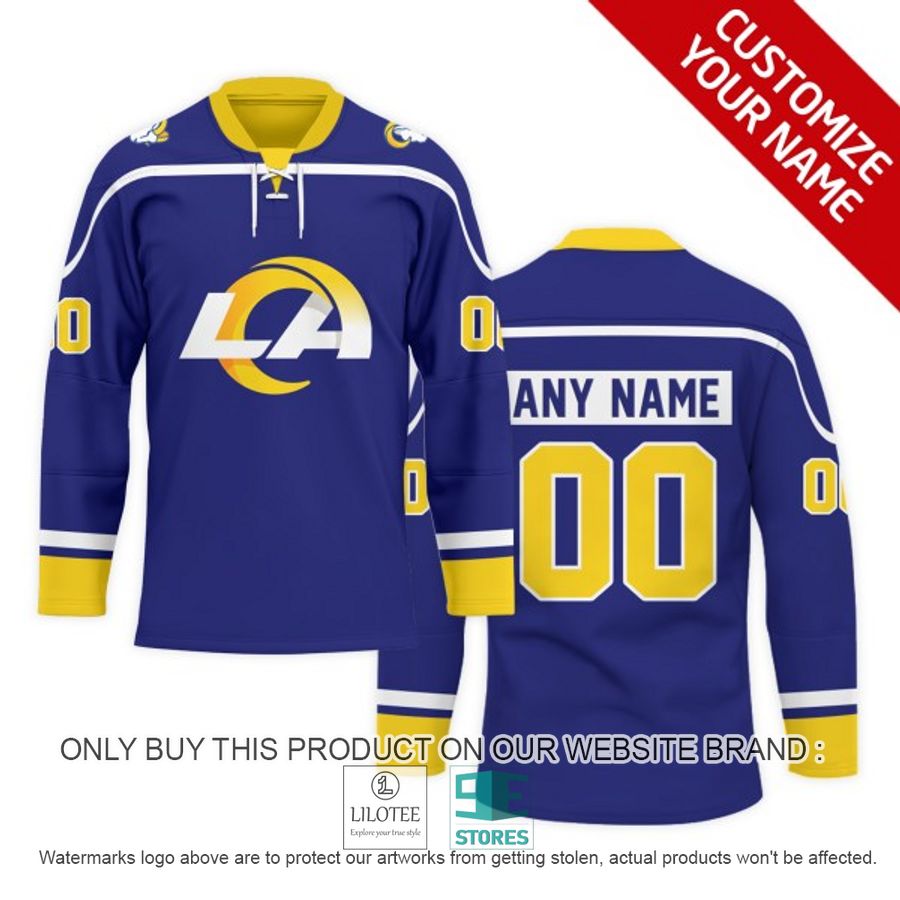 Personalized NFL Los Angeles Rams Logo Hockey Jersey - LIMITED EDITION 7