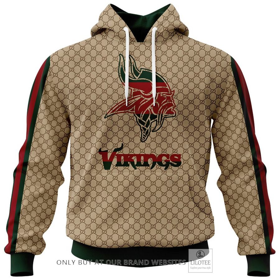 Personalized NFL Minnesota Vikings Gucci Hoodie, Long Pant - LIMITED EDITION 12