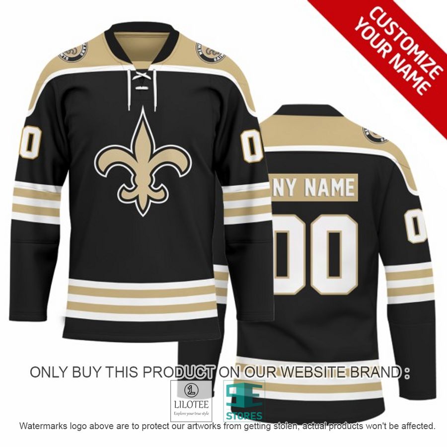 Personalized NFL New Orleans Saints Logo Hockey Jersey - LIMITED EDITION 6