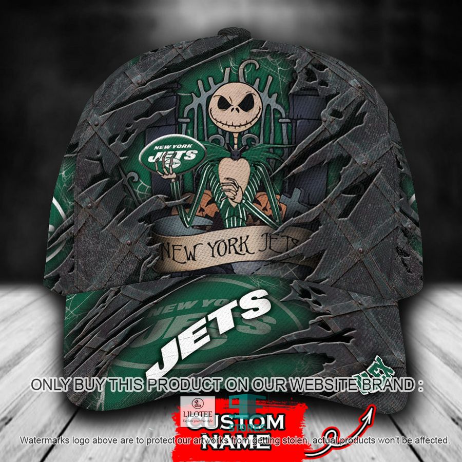 Personalized NFL New York Jets Jack Skellington Cap 9