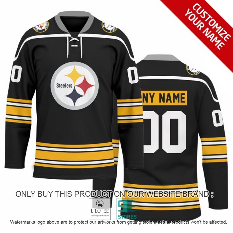 Personalized NFL Pittsburgh Steelers Logo Hockey Jersey - LIMITED EDITION 7